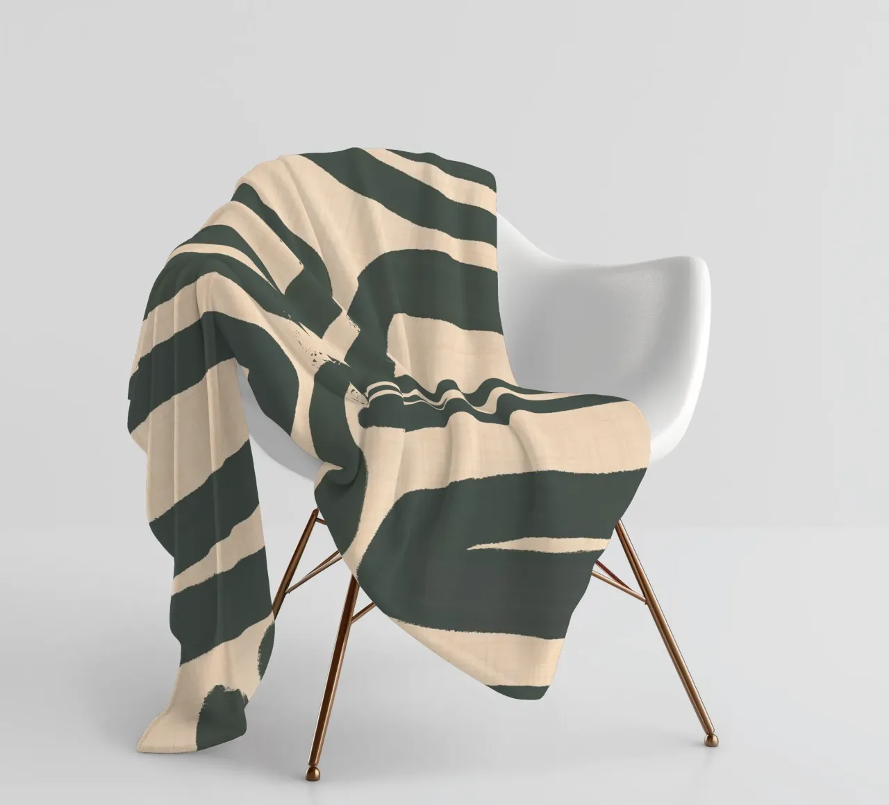 Labirinto astratto retrò - Linee moderne di metà secolo Verde coperta in pile da susanacosta