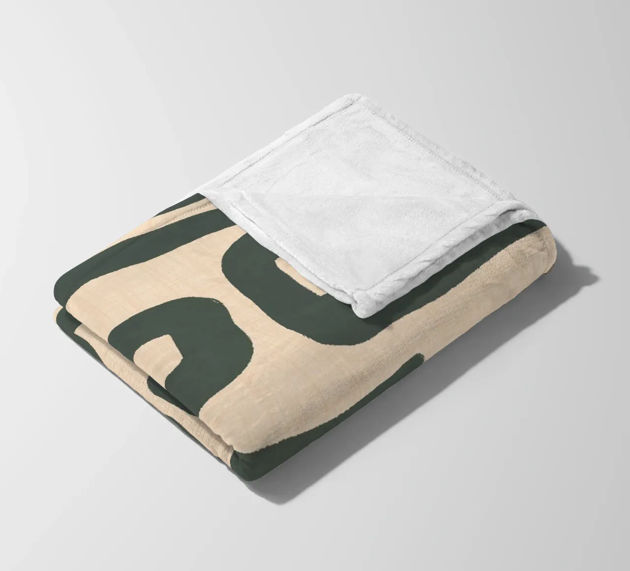Labirinto astratto retrò - Linee moderne di metà secolo Verde coperta in pile da susanacosta