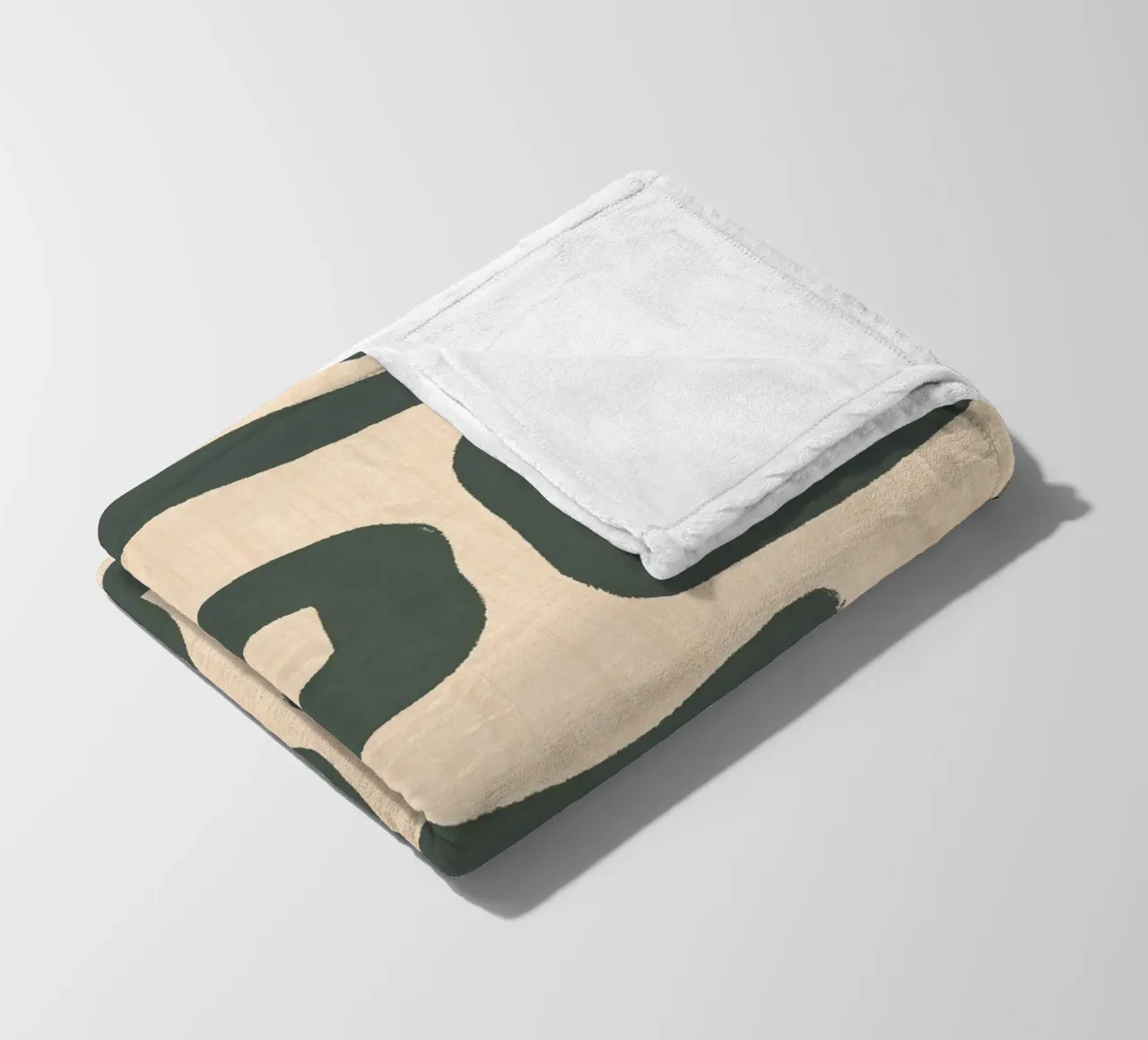 Labirinto astratto retrò - Linee moderne di metà secolo Verde coperta in pile da susanacosta