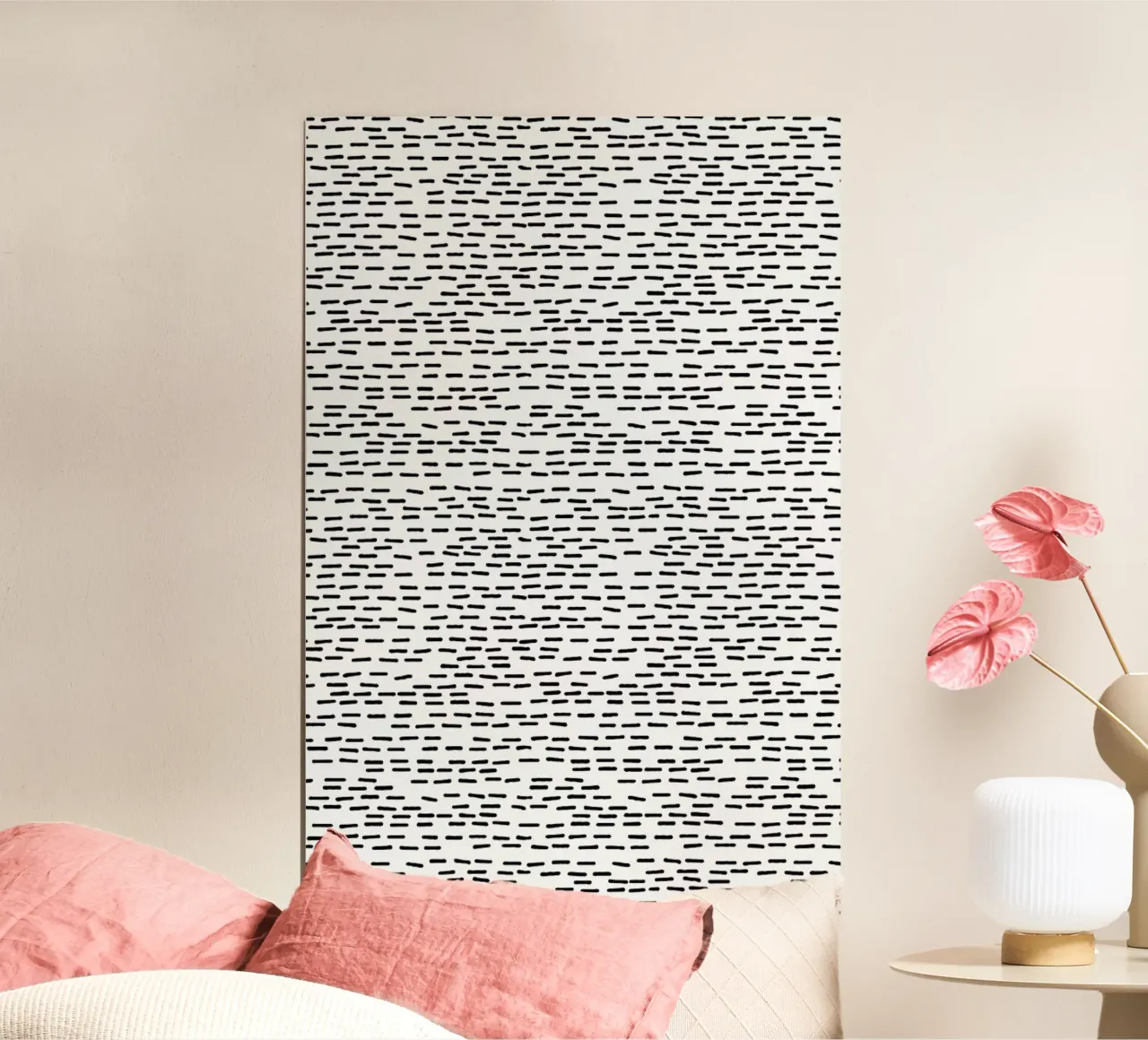 Black Stripes poster con telaio in legno da Kind of Style