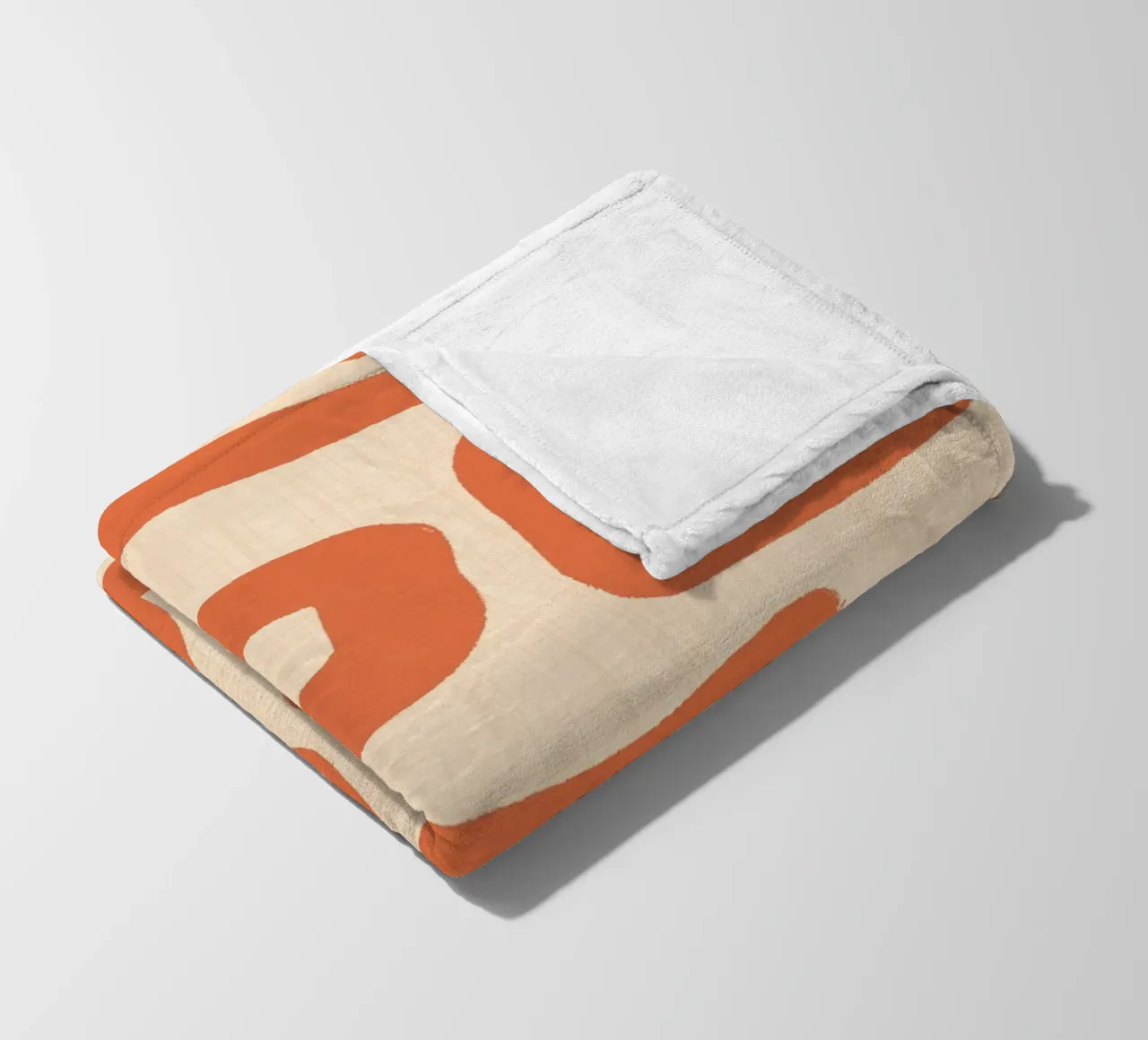Labirinto astratto retrò - Linee moderne di metà secolo Arancione coperta in pile da susanacosta