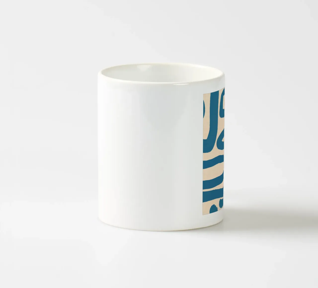 Labirinto astratto retrò - Linee moderne di metà secolo Blu tazza in ceramica da susanacosta