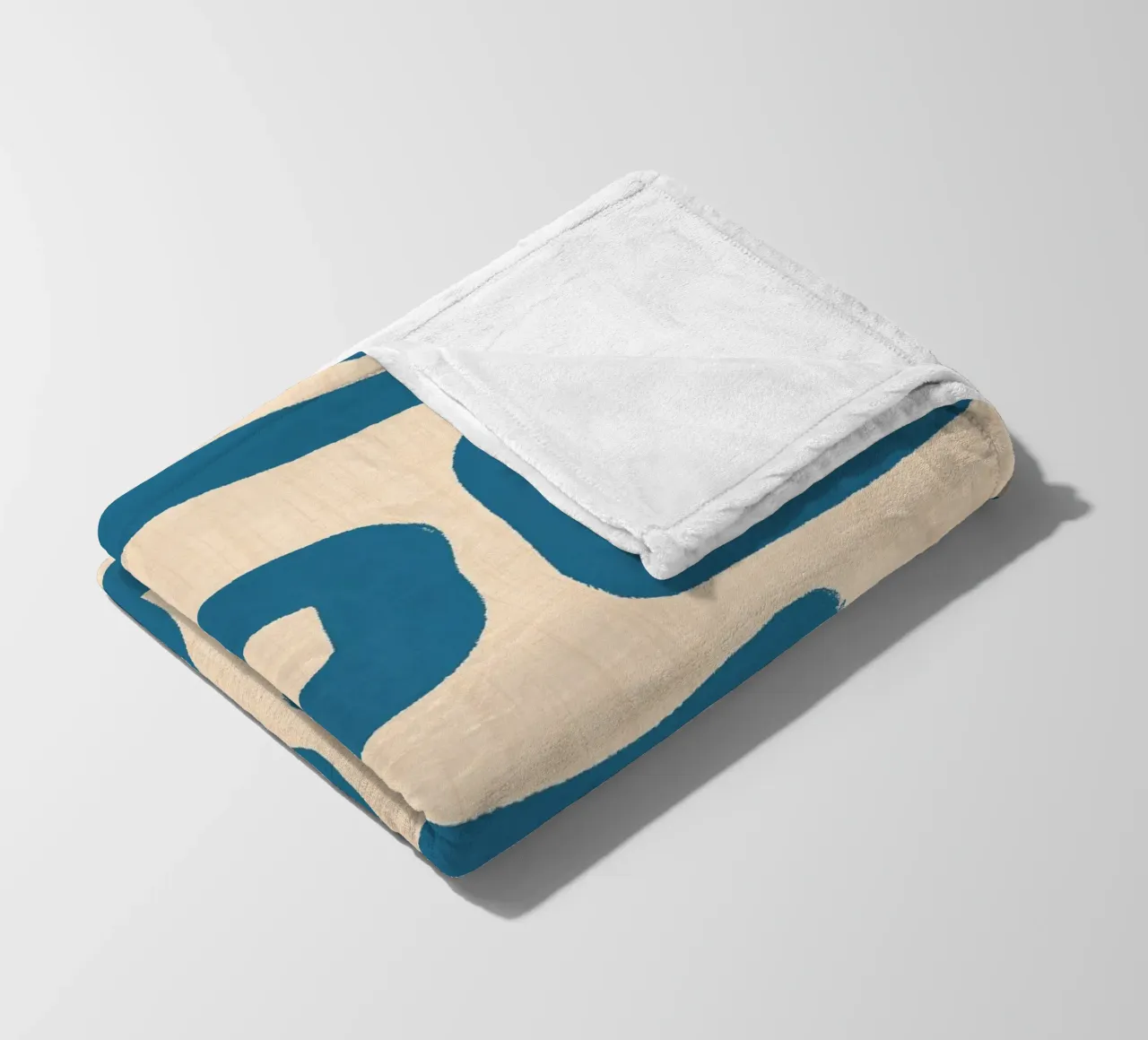 Labirinto astratto retrò - Linee moderne di metà secolo Blu coperta in pile da susanacosta
