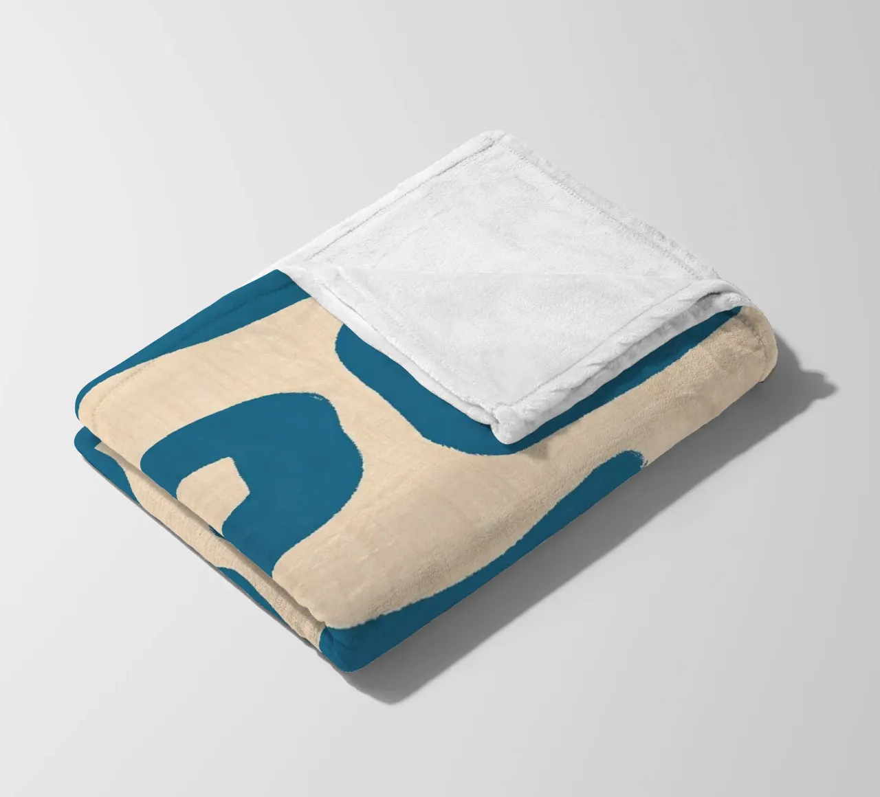 Labirinto astratto retrò - Linee moderne di metà secolo Blu coperta in pile da susanacosta