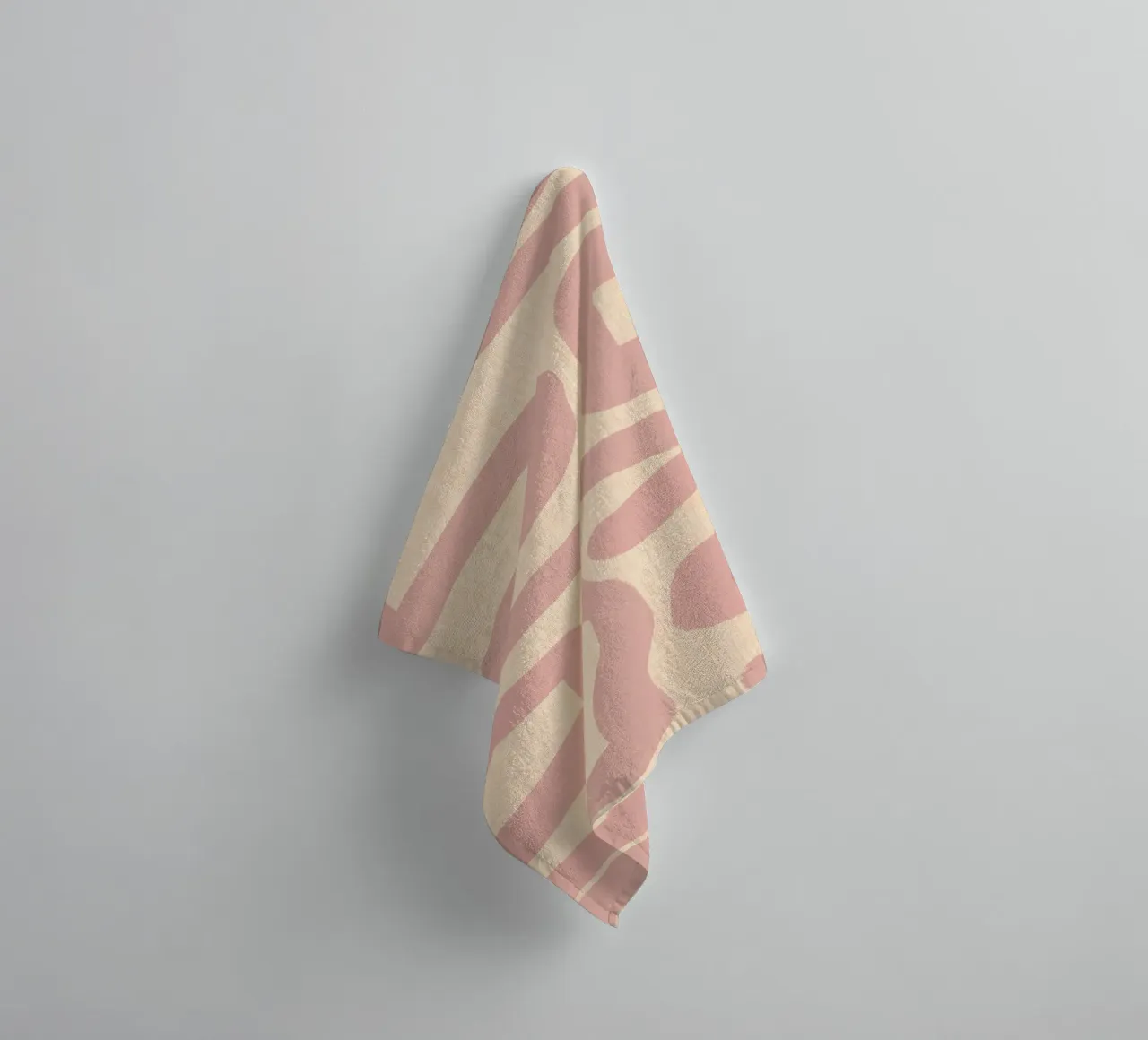 Labirinto astratto retrò - Linee moderne di metà secolo Rosa asciugamano da bagno da susanacosta