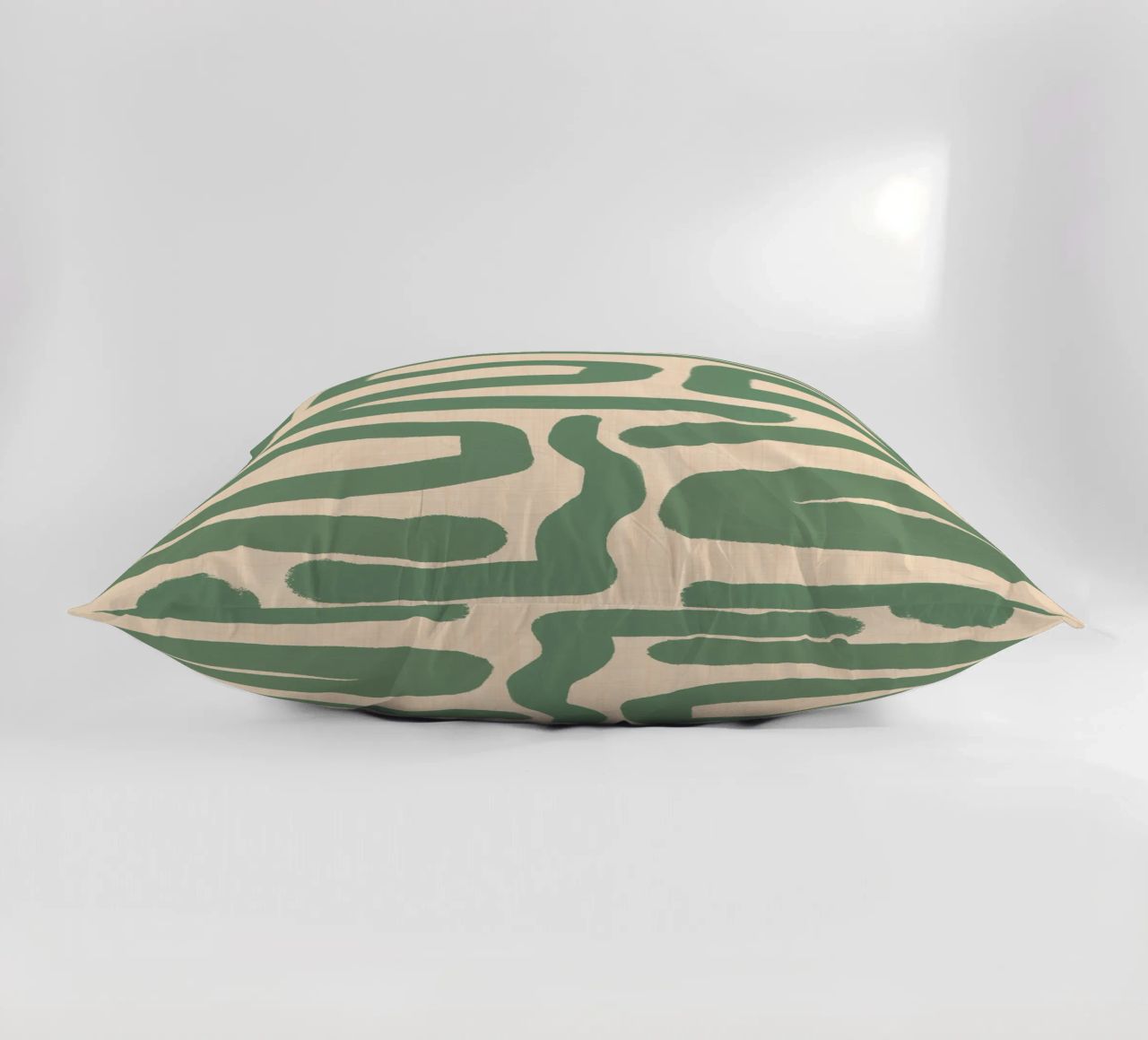 Abstract Retro Maze - Mid Century Modern Lines Sage decorative cushion by susanacosta