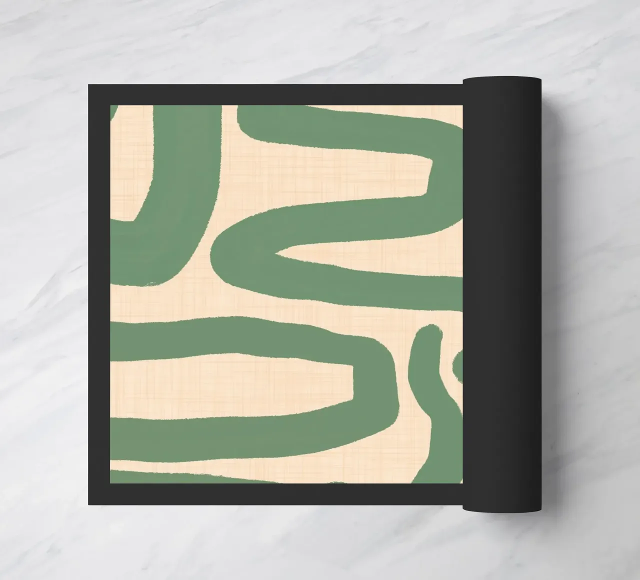 Labirinto astratto retrò - Linee moderne di metà secolo Salvia zerbino da susanacosta