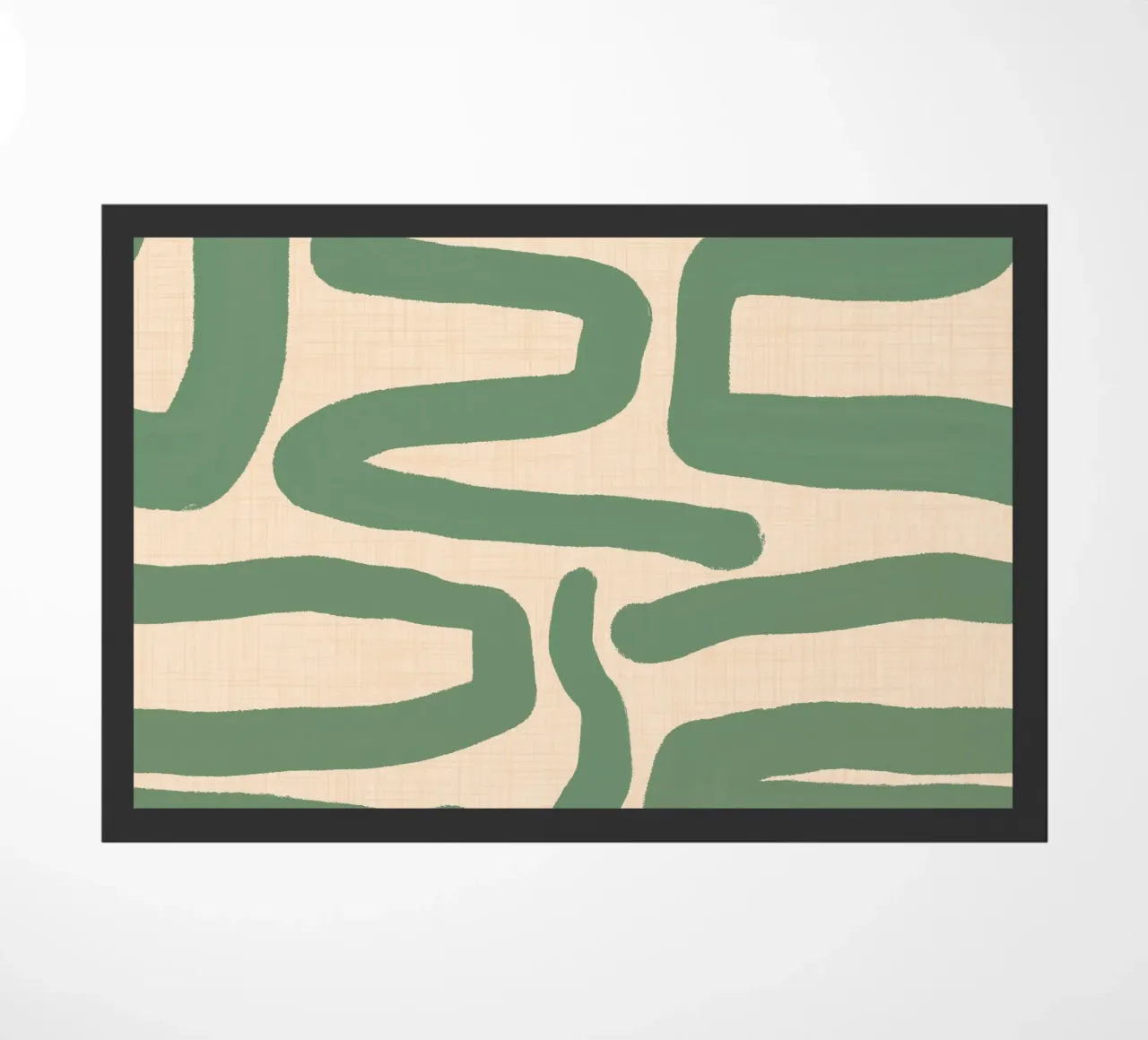 Labirinto astratto retrò - Linee moderne di metà secolo Salvia zerbino da susanacosta