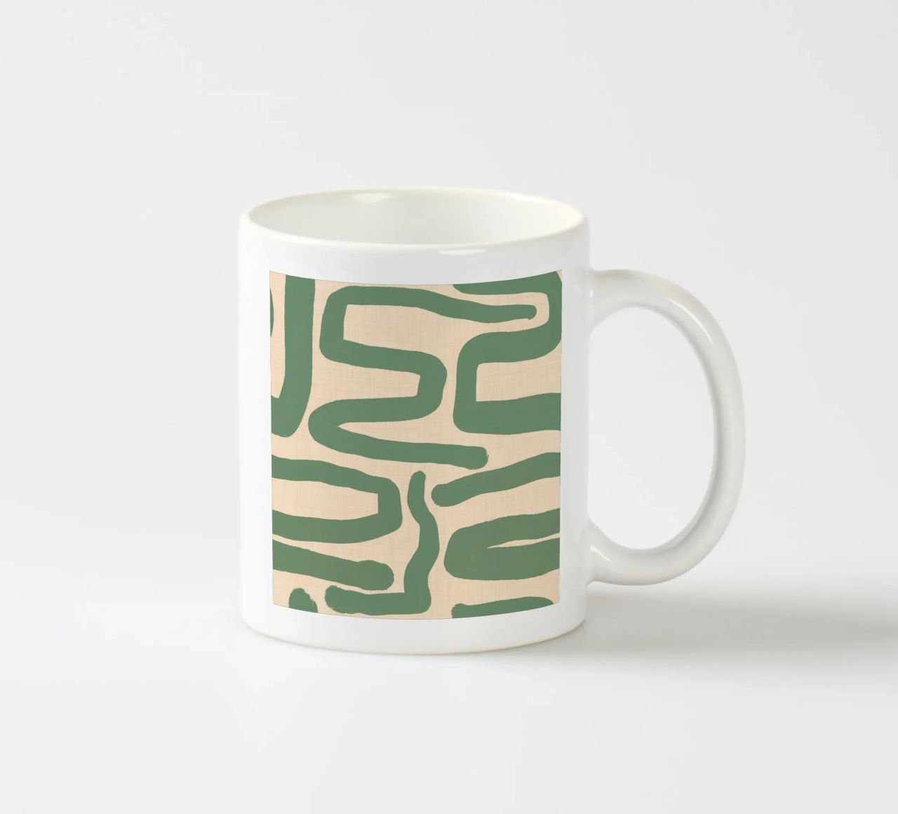 Labirinto astratto retrò - Linee moderne di metà secolo Salvia tazza in ceramica da susanacosta