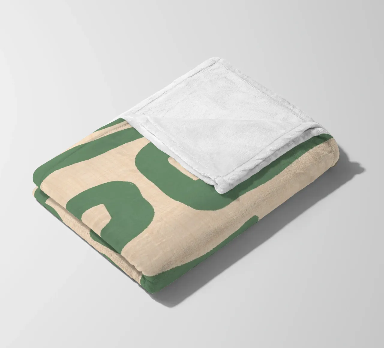 Labirinto astratto retrò - Linee moderne di metà secolo Salvia coperta in pile da susanacosta