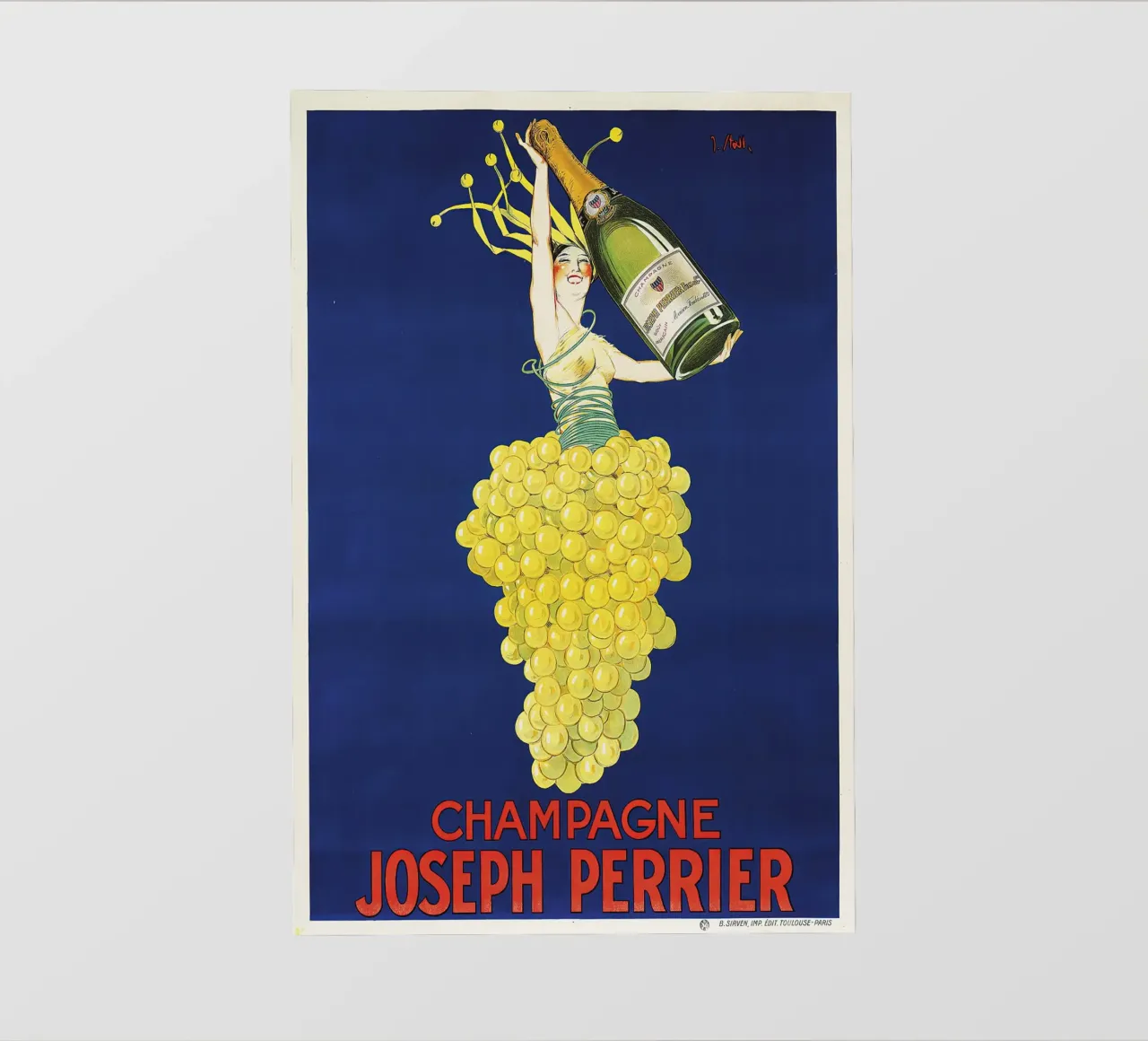 Champagne Joseph Perrier telo in pvc da Old Masters