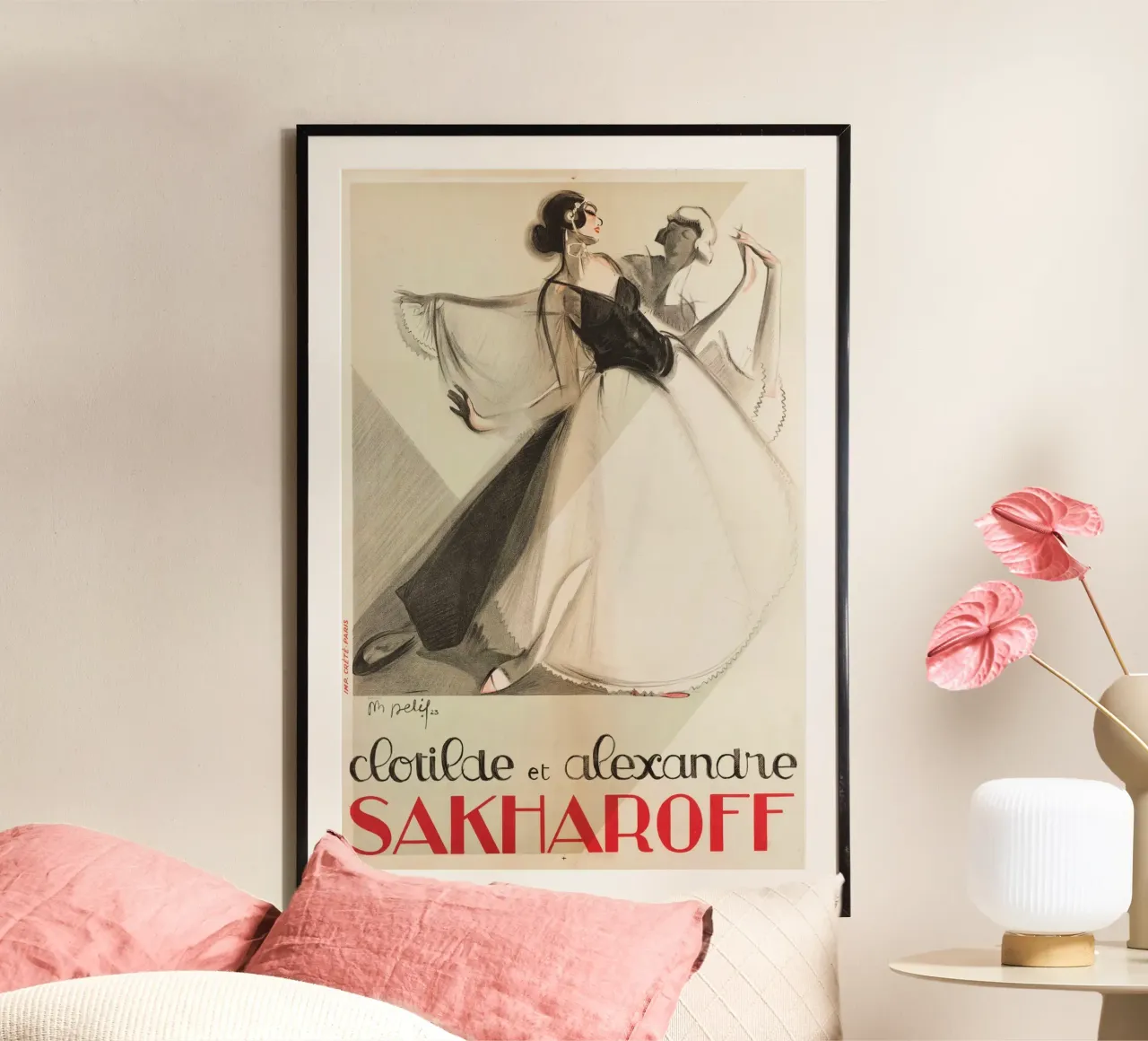 Clotilde et Alexandre Sakharoff poster con telaio in legno da Old Masters