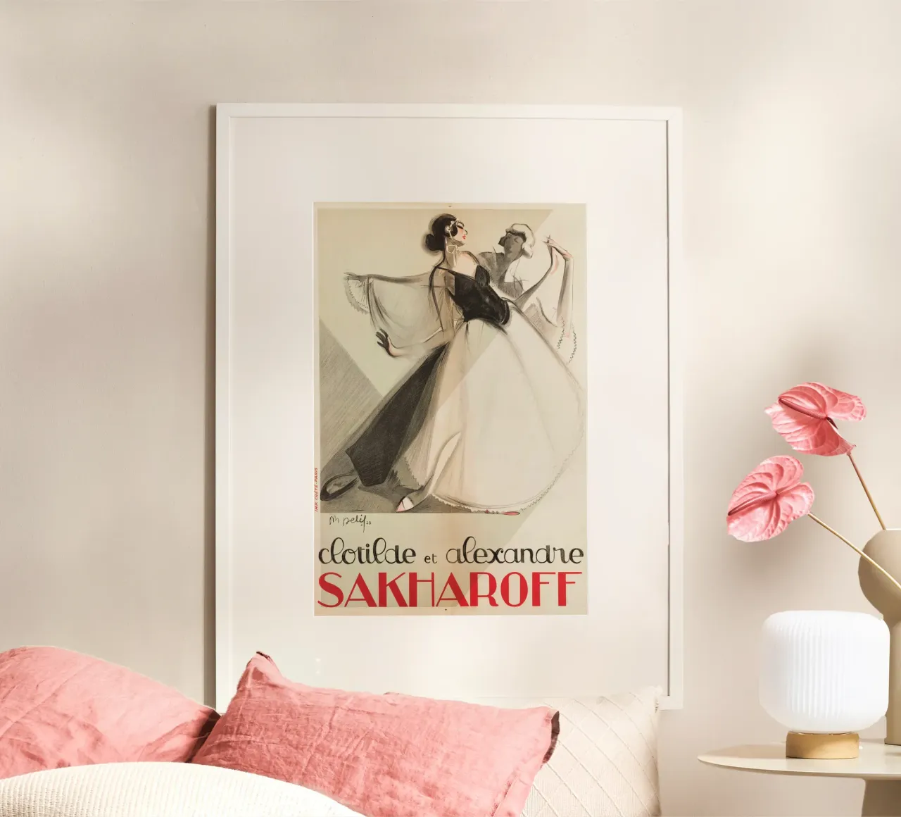 Clotilde et Alexandre Sakharoff poster con telaio in legno da Old Masters