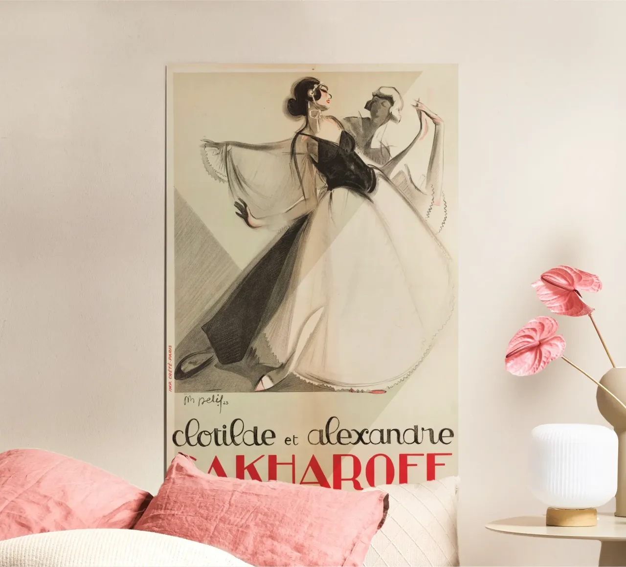 Clotilde et Alexandre Sakharoff poster con telaio in legno da Old Masters