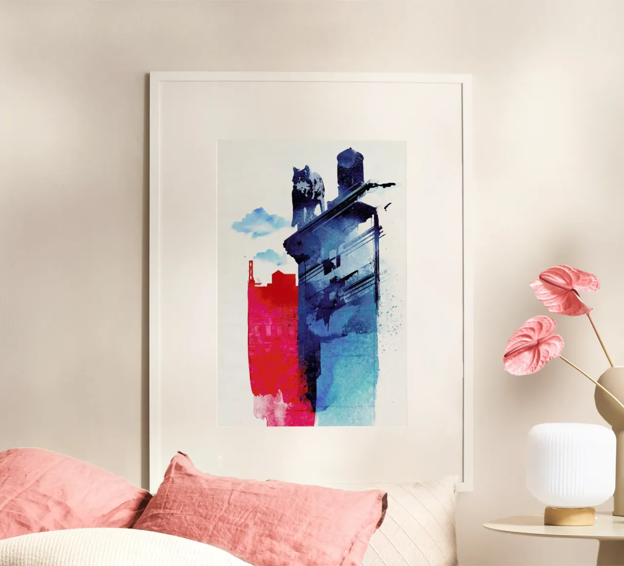 This is my town poster con telaio in legno da Róbert Farkas