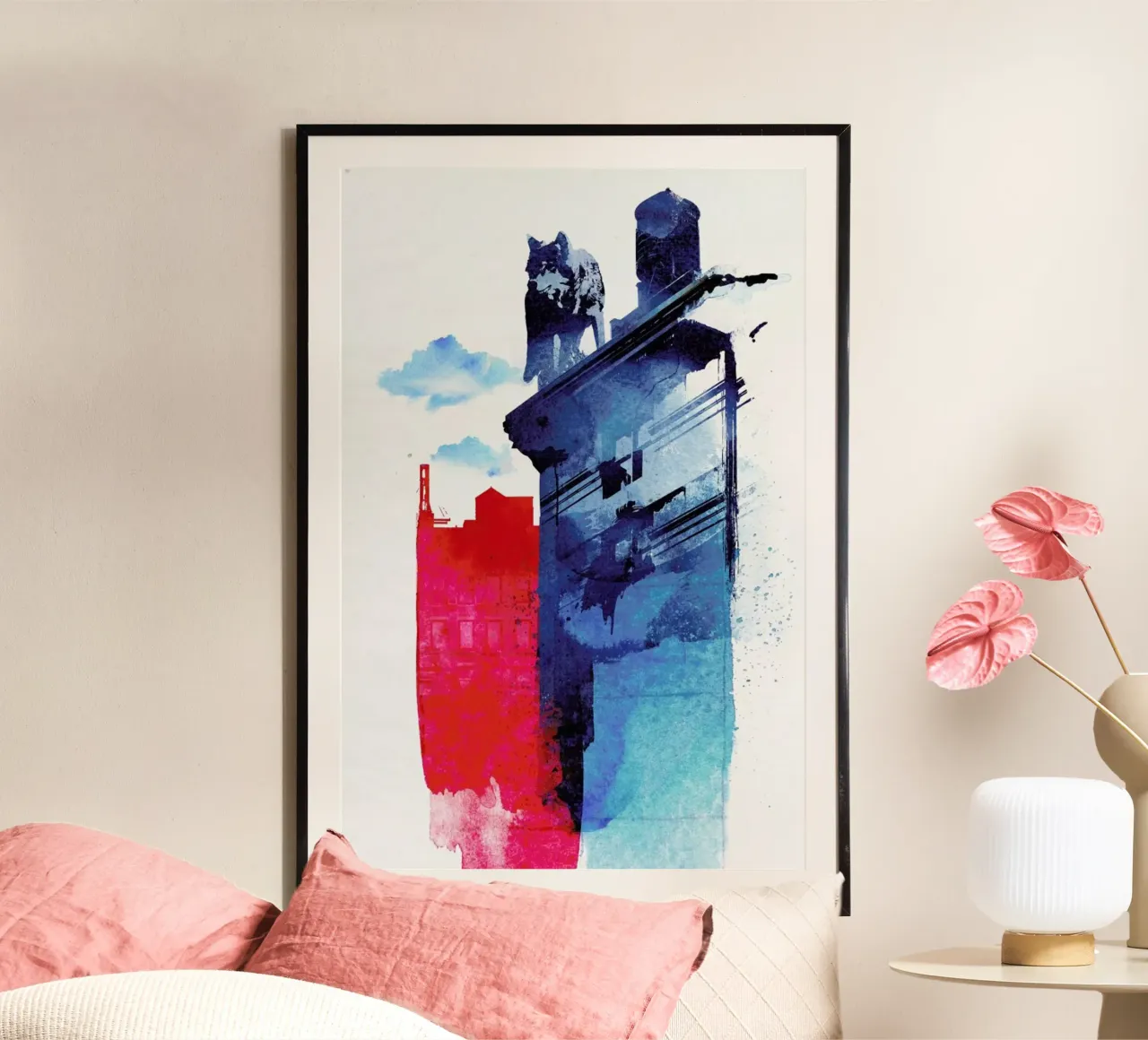 This is my town poster con telaio in legno da Róbert Farkas