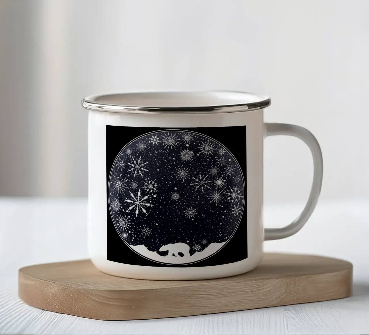 Snow Globe tazza in smalto da Tobe Fonseca