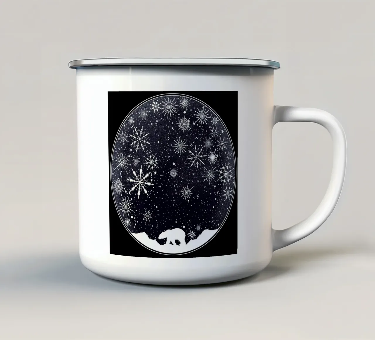 Snow Globe tazza in smalto da Tobe Fonseca
