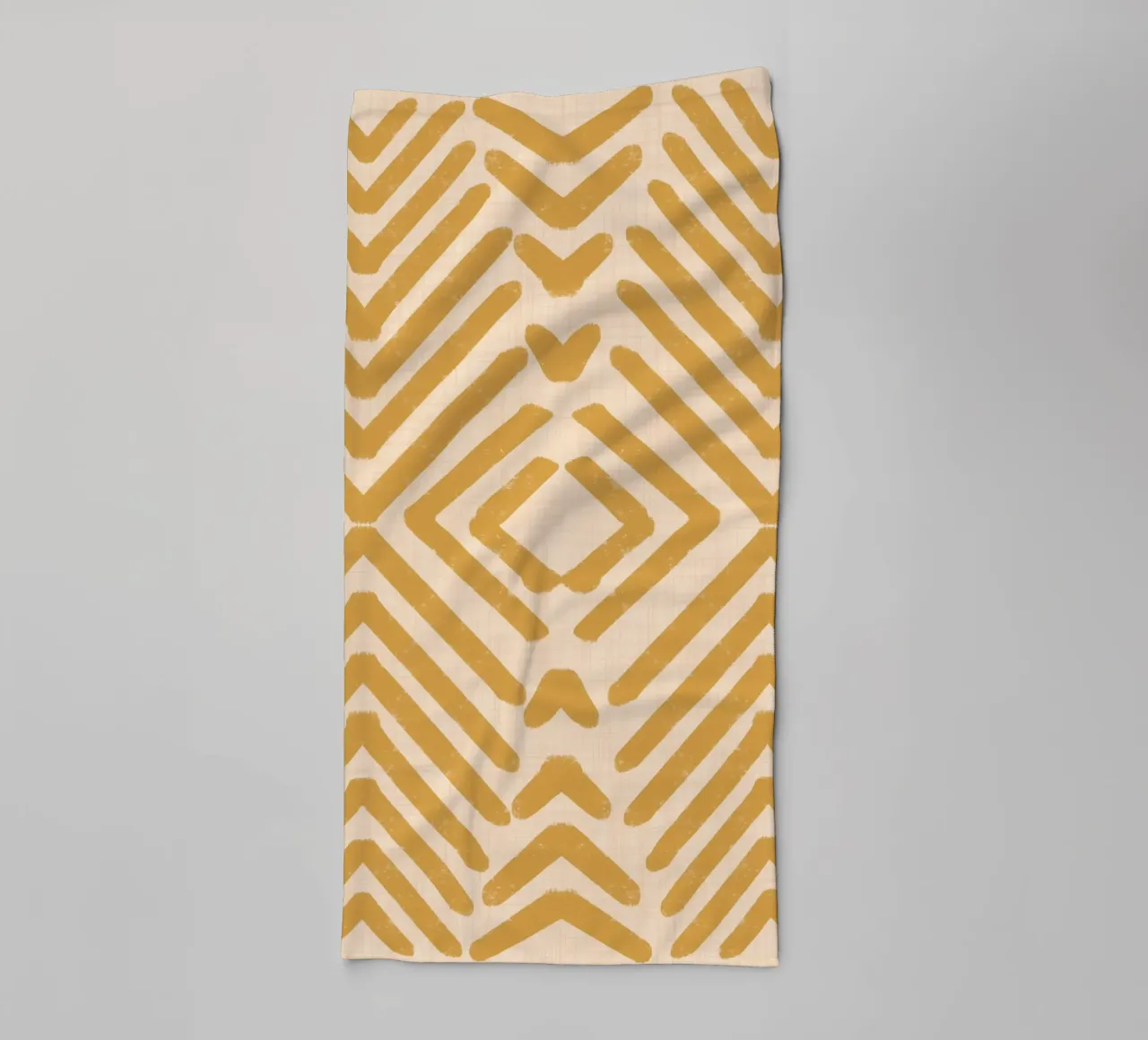 Frecce tribali retrò - Giallo geometrico moderno di metà secolo asciugamano da bagno da susanacosta