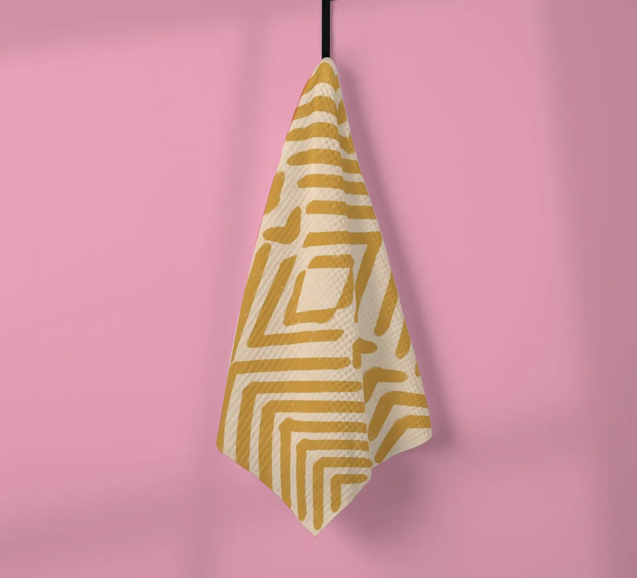 Frecce tribali retrò - Giallo geometrico moderno di metà secolo canovaccio da cucina da susanacosta