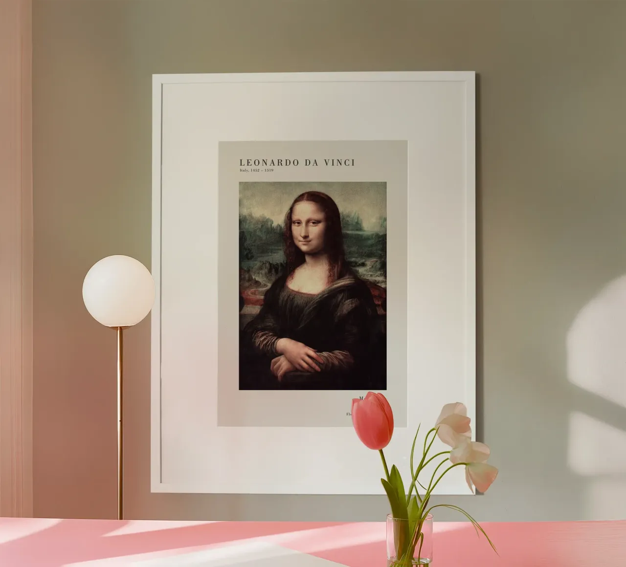 Leonardo da Vinci - Mona Lisa poster con telaio in plastica da Old Masters