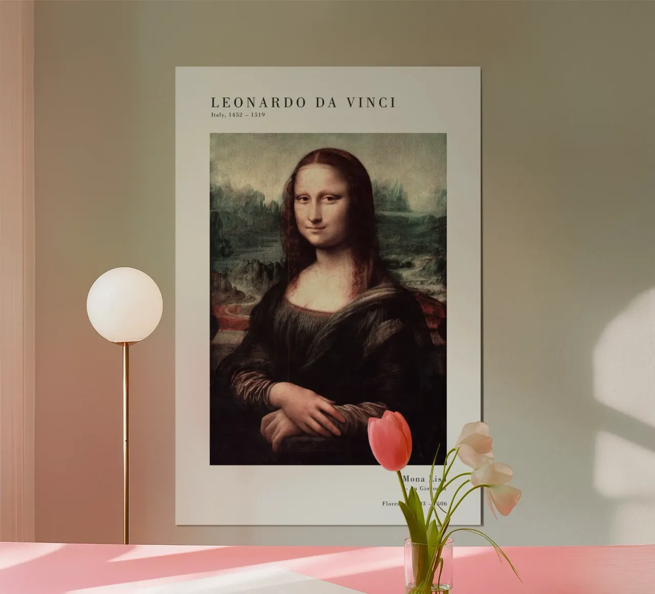 Leonardo da Vinci - Mona Lisa poster con telaio in plastica da Old Masters