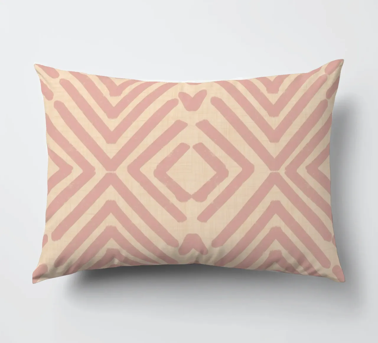Frecce tribali retrò - Rosa geometrico del Medio Secolo Moderno cuscino da susanacosta