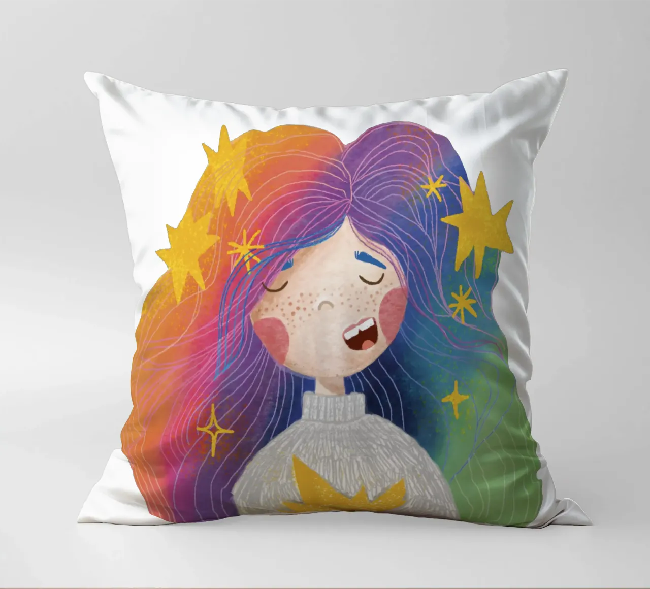 Magica ragazza arcobaleno cuscino da Honigbrombeere