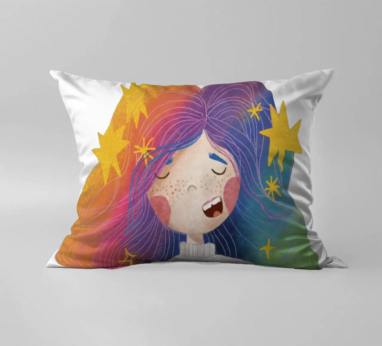 Magica ragazza arcobaleno cuscino da Honigbrombeere