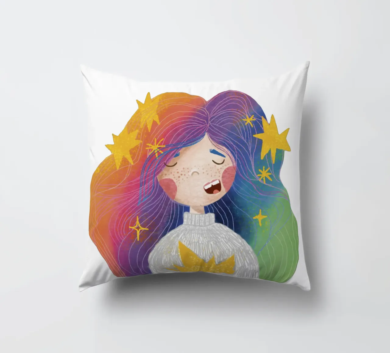 Magica ragazza arcobaleno cuscino da Honigbrombeere