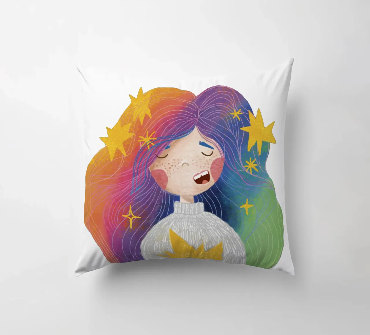 Magica ragazza arcobaleno cuscino da Honigbrombeere