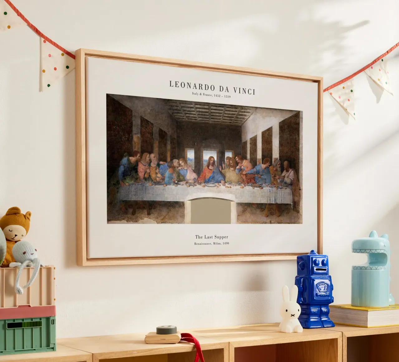 Leonardo da Vinci - Das letzte Abendmahl tela con Cornice a cassetta da Old Masters