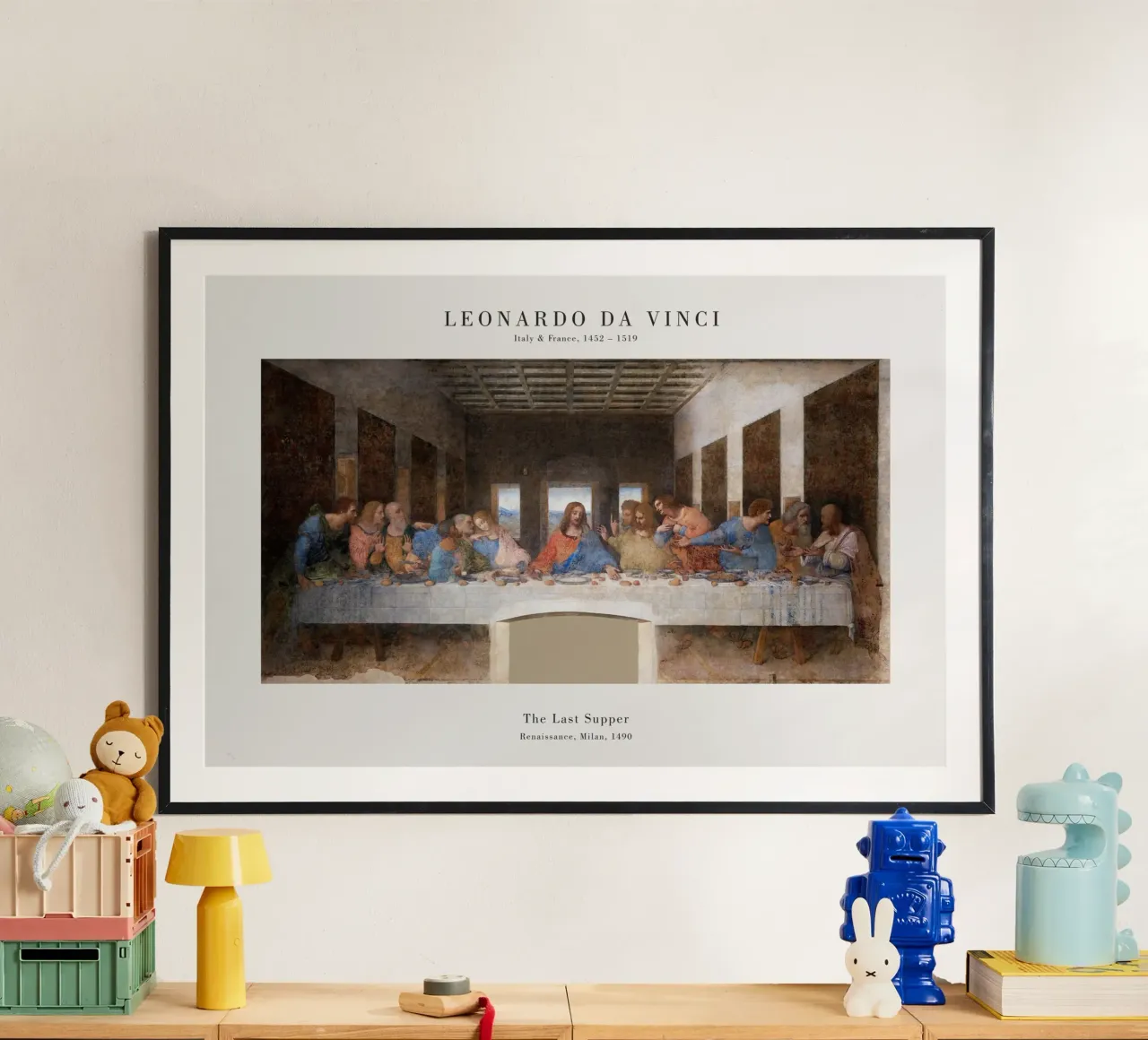 Leonardo da Vinci - Das letzte Abendmahl poster con marco de plástico de Old Masters
