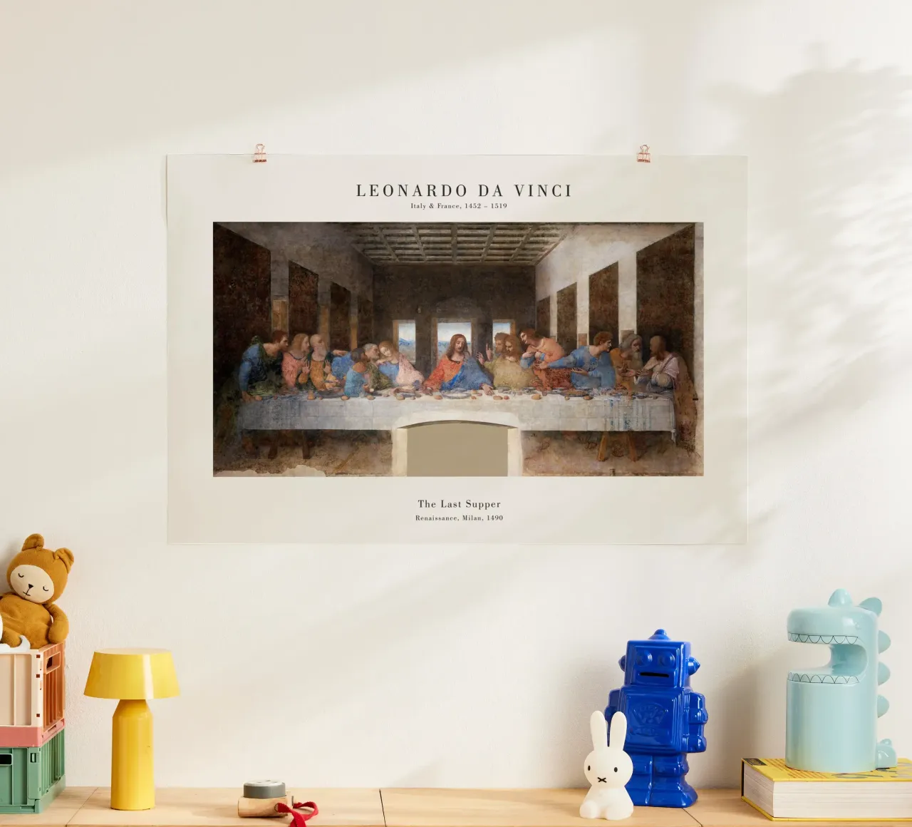 Leonardo da Vinci - Das letzte Abendmahl poster con marco de plástico de Old Masters