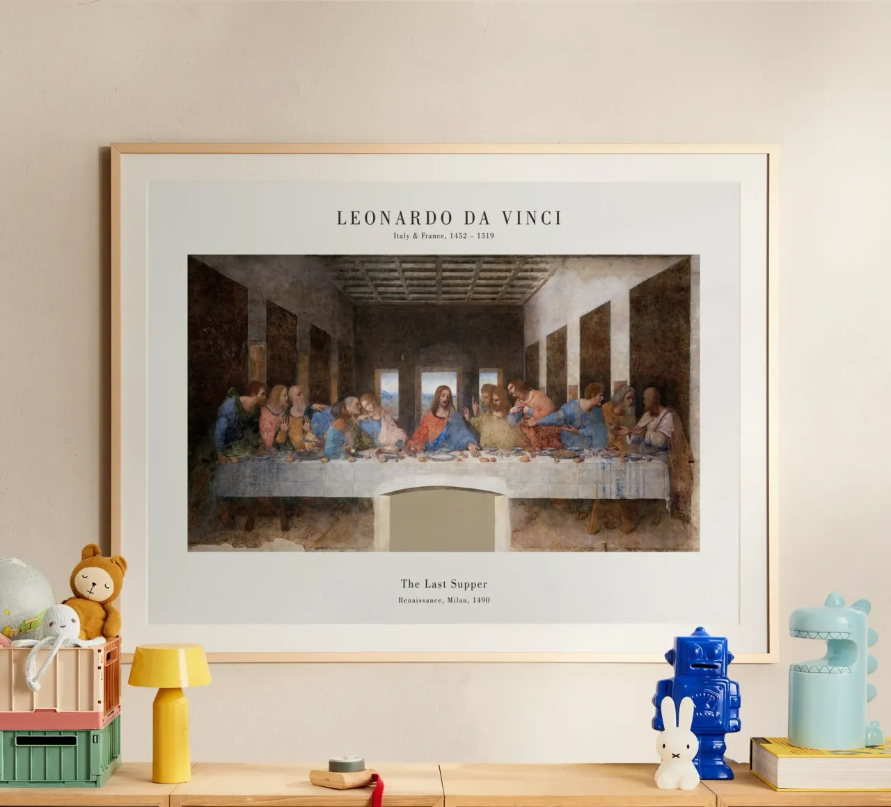Leonardo da Vinci - Das letzte Abendmahl poster con marco de plástico de Old Masters