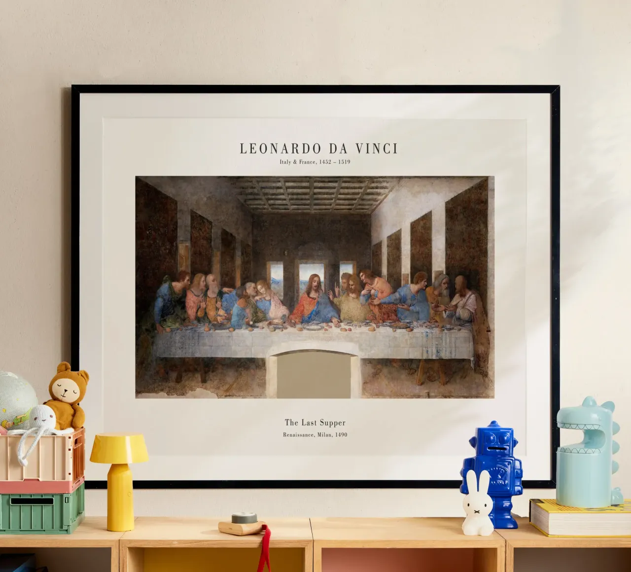 Leonardo da Vinci - Das letzte Abendmahl poster con marco de plástico de Old Masters