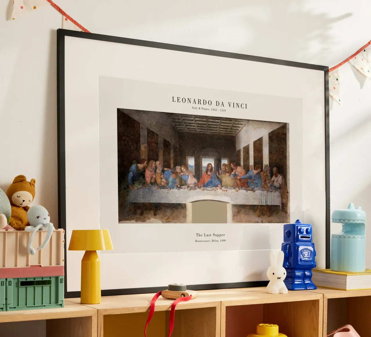 Leonardo da Vinci - Das letzte Abendmahl poster con marco de plástico de Old Masters