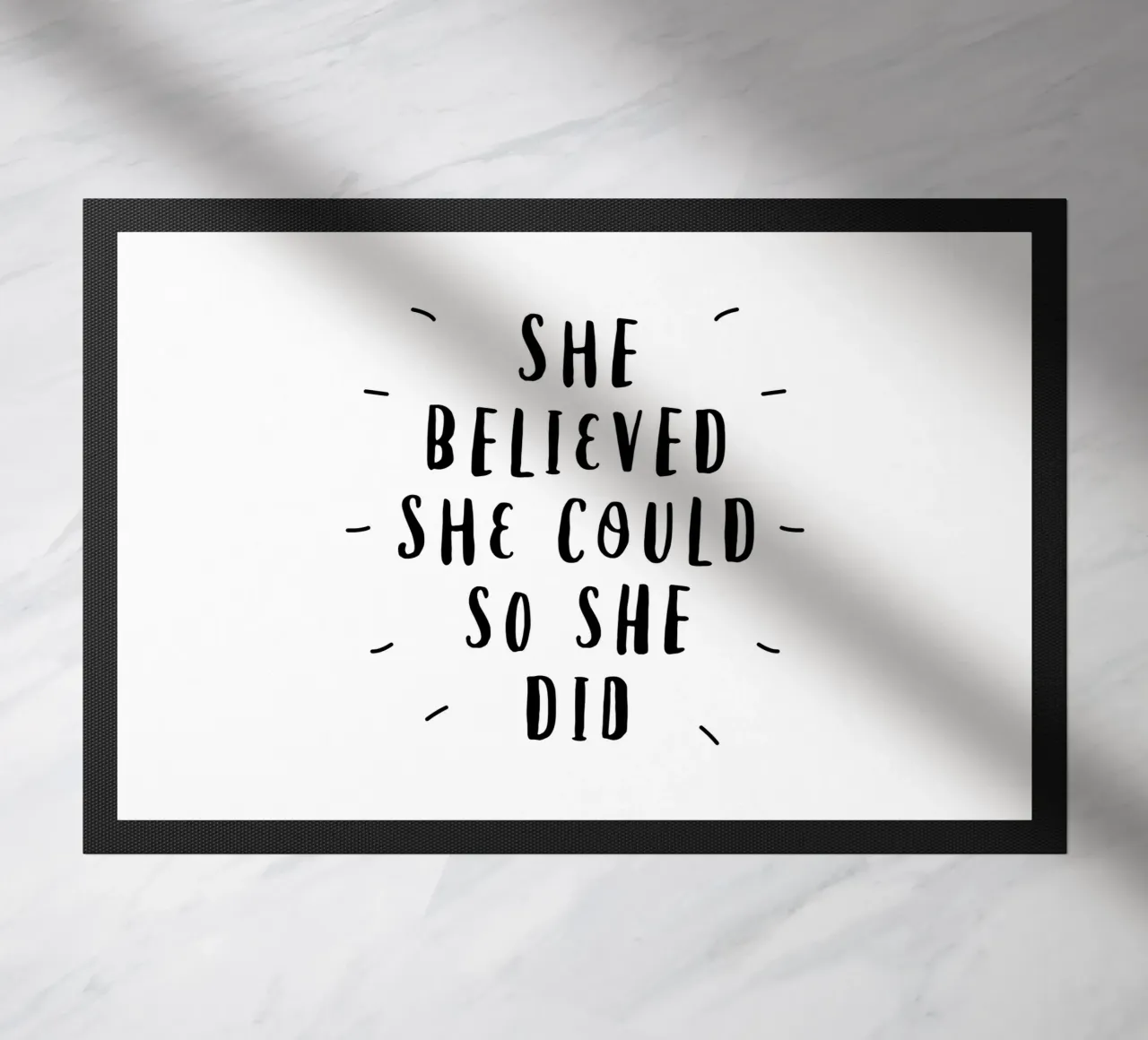 Credeva di poterlo fare e lo ha fatto Design tipografico in nero zerbino da THE MOTIVATED TYPE