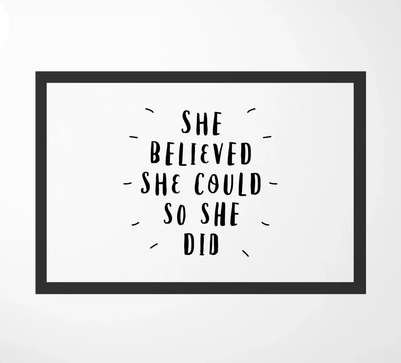 Credeva di poterlo fare e lo ha fatto Design tipografico in nero zerbino da THE MOTIVATED TYPE