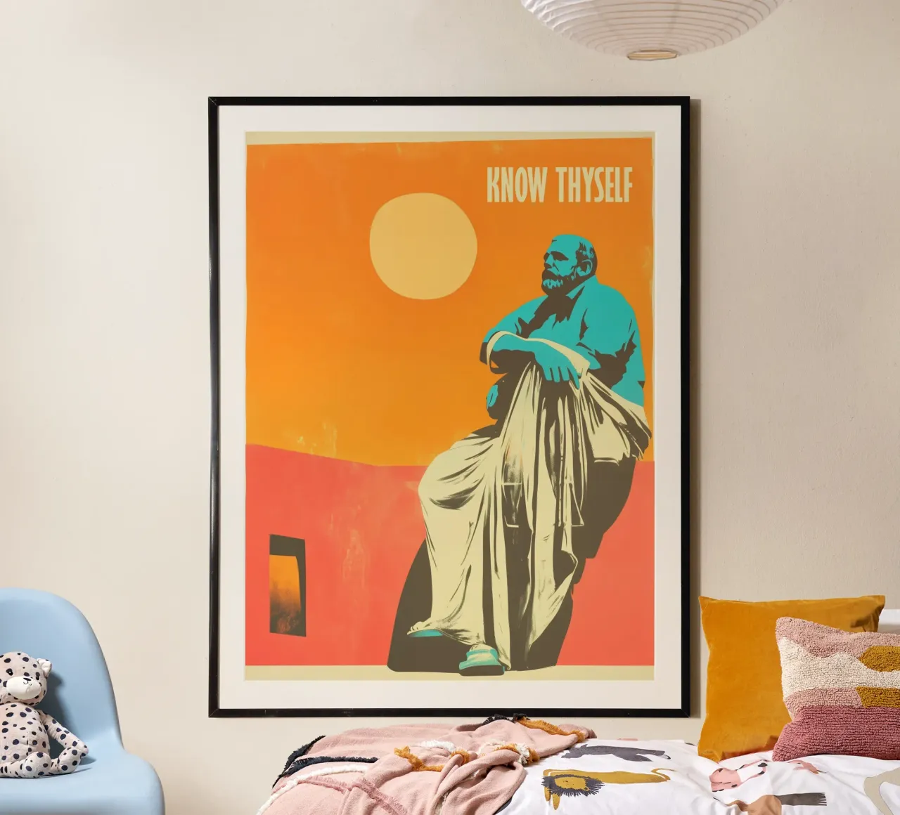 Know thyself | Philosophical Risography poster by Autofocus