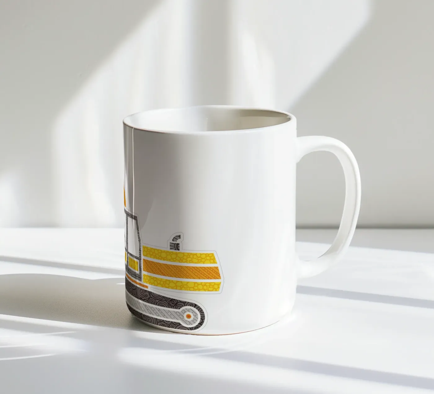 Bagger ceramic mug by UN-TYPISCH