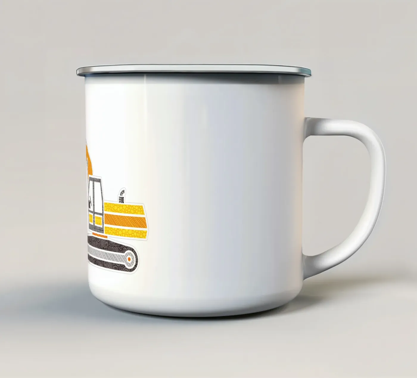 Bagger enamel mug by UN-TYPISCH