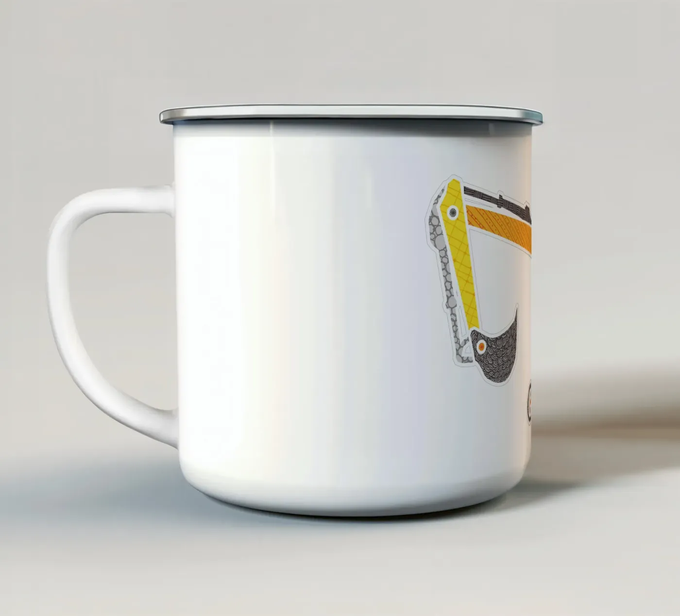 Bagger emaille mok van UN-TYPISCH