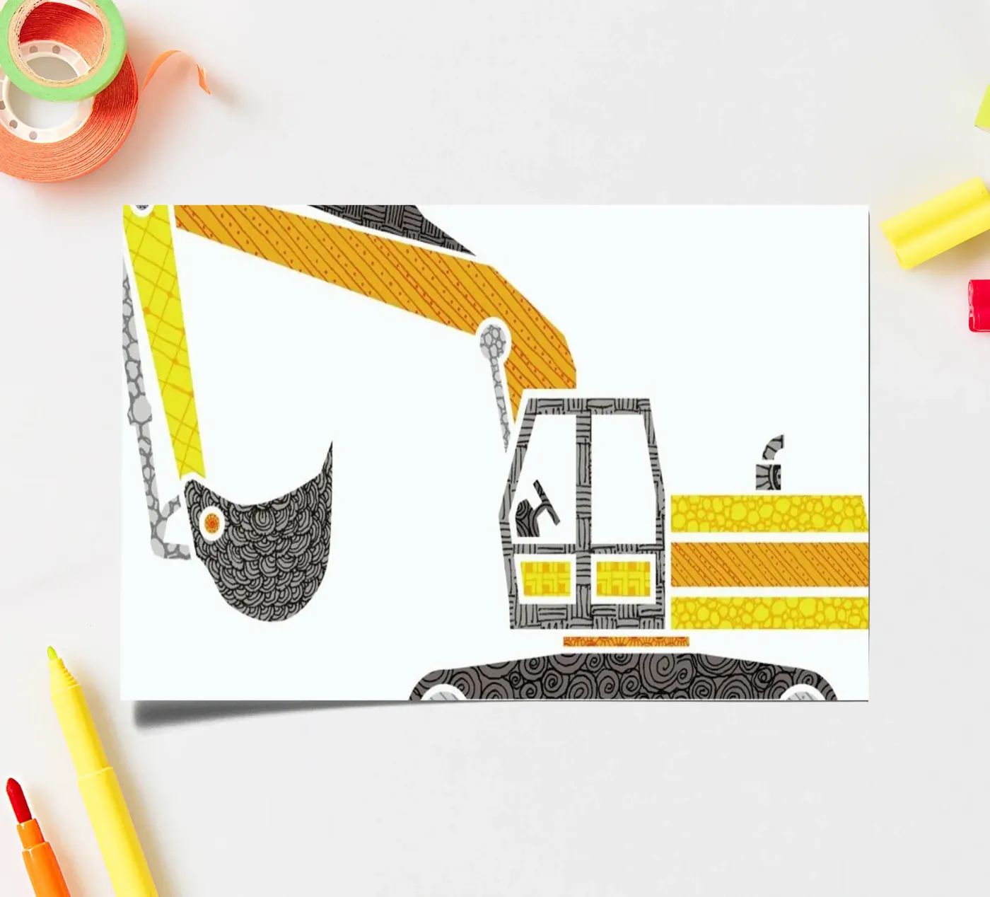 Bagger Stickerbogen von UN-TYPISCH
