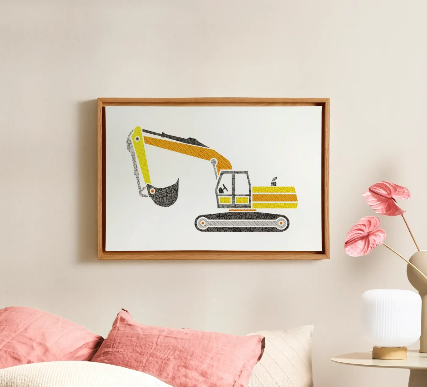 Bagger Leinwand von UN-TYPISCH
