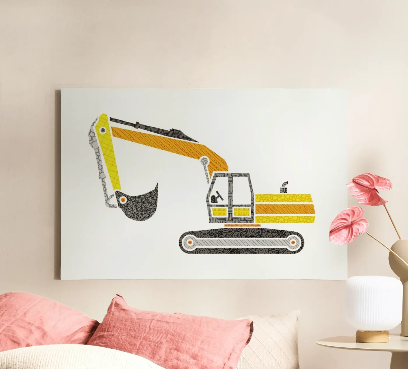 Bagger Leinwand von UN-TYPISCH