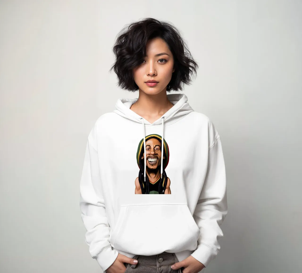 Bob Marley felpa con cappuccio da Rob Art | Illustration