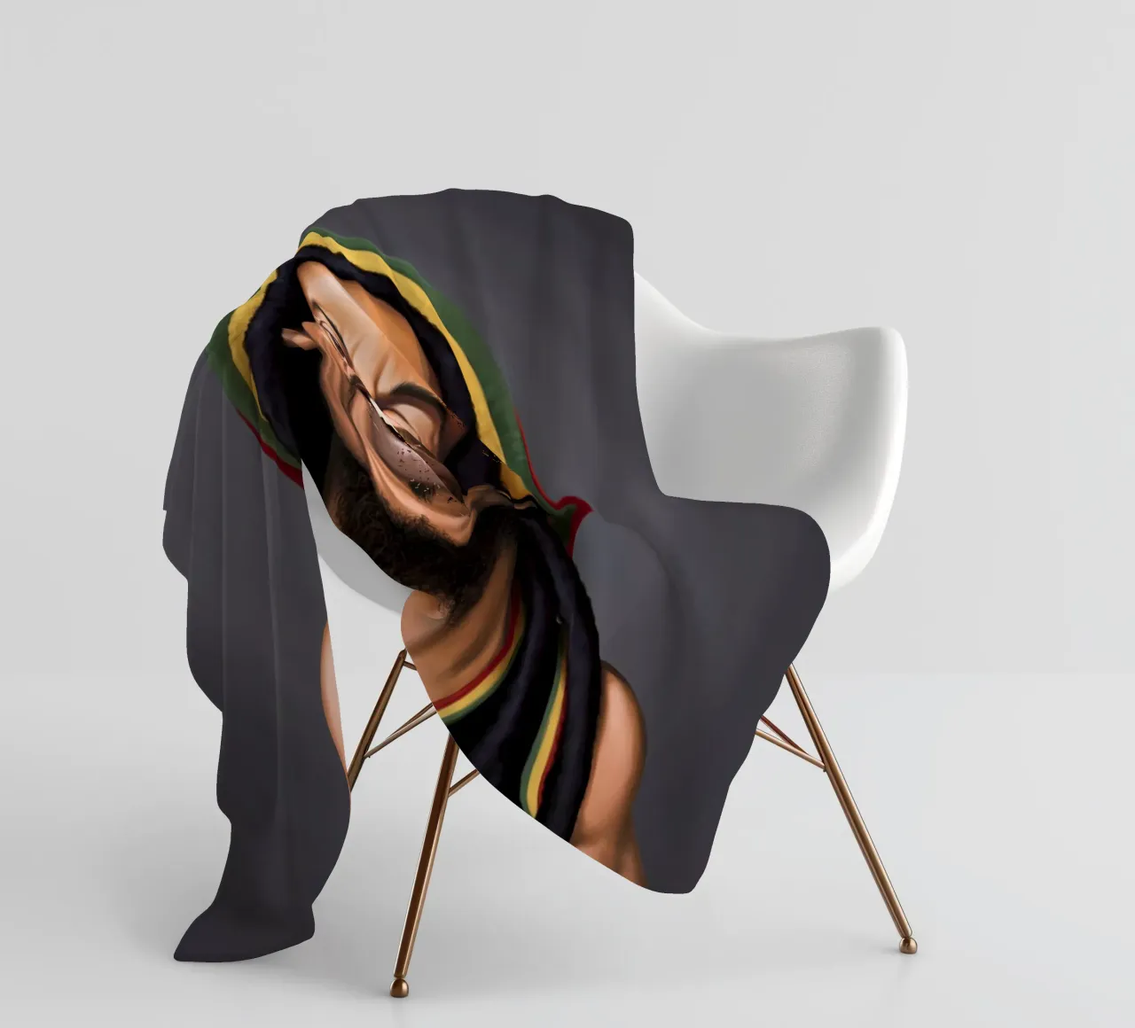 Bob Marley fleece blanket by Rob Art | Illustration