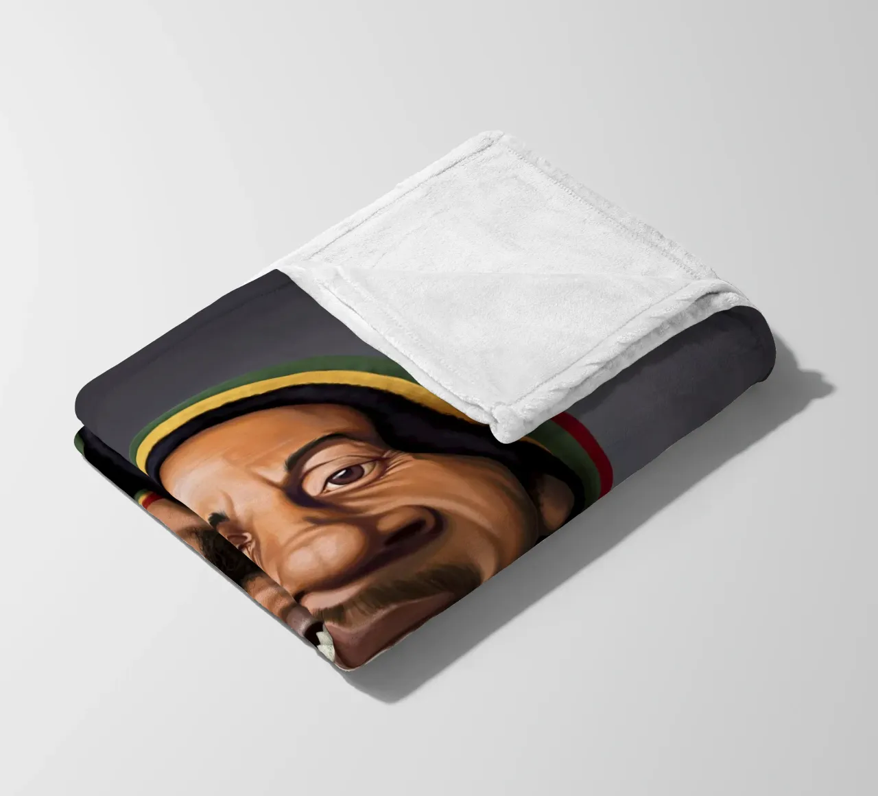 Bob Marley fleece blanket by Rob Art | Illustration