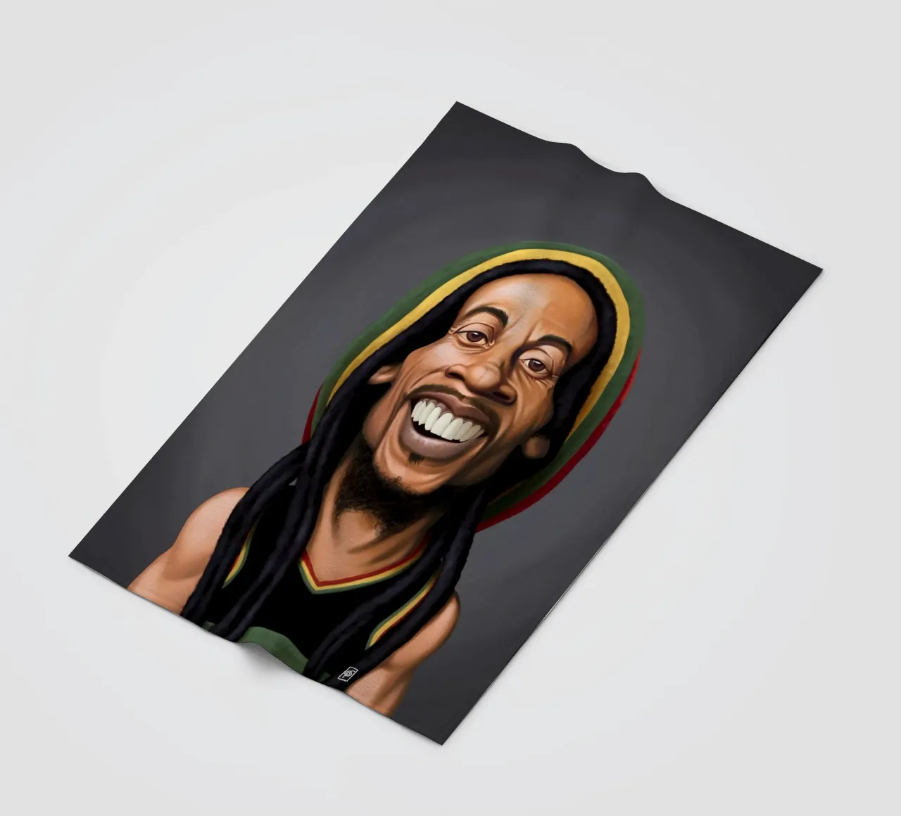 Bob Marley fleece blanket by Rob Art | Illustration